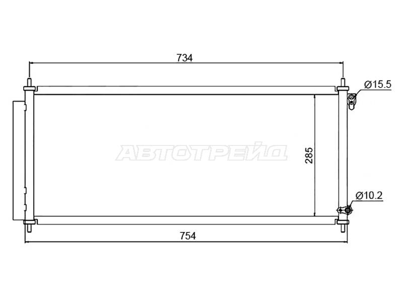 Радиатор кондиционера ST-HD75-394-C0 Honda Fit 01-07 GD L13A