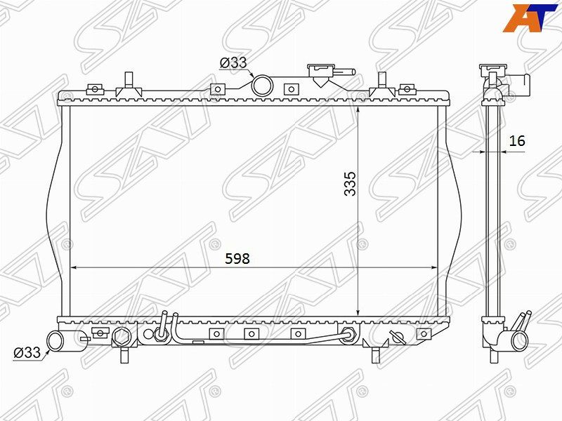 Радиатор Hyundai Sonata 1991-1998 HY0005 1.8/2.0/3.0