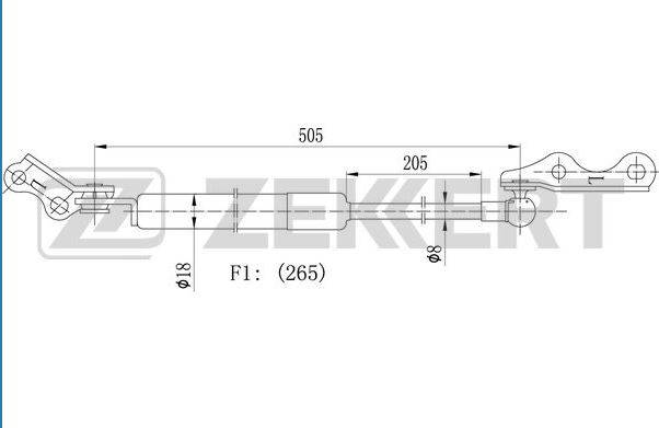 Пружина петли багажника GF2161 Toyota Yaris