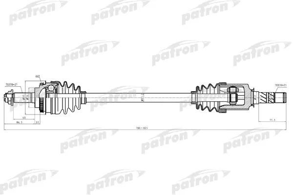 Полуось Subaru Forester 02-08 PDS5530 SG/S11/SGS