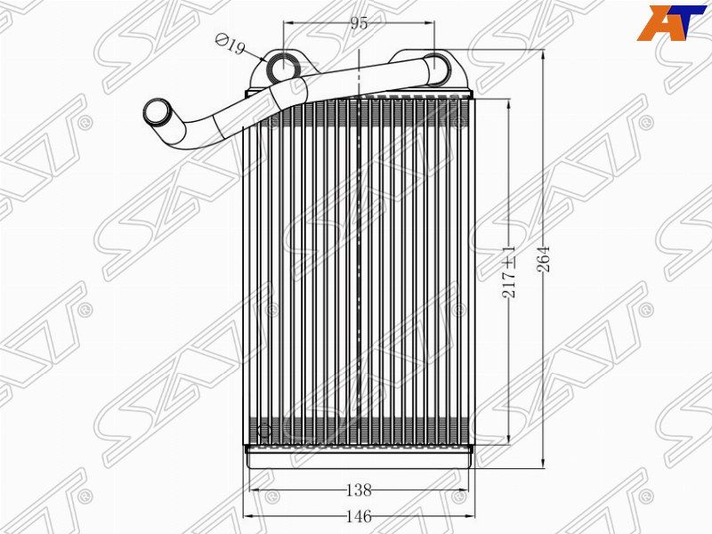 Радиатор отопителя ST-TY93-395-0 Toyota 4Runner 1989-1995