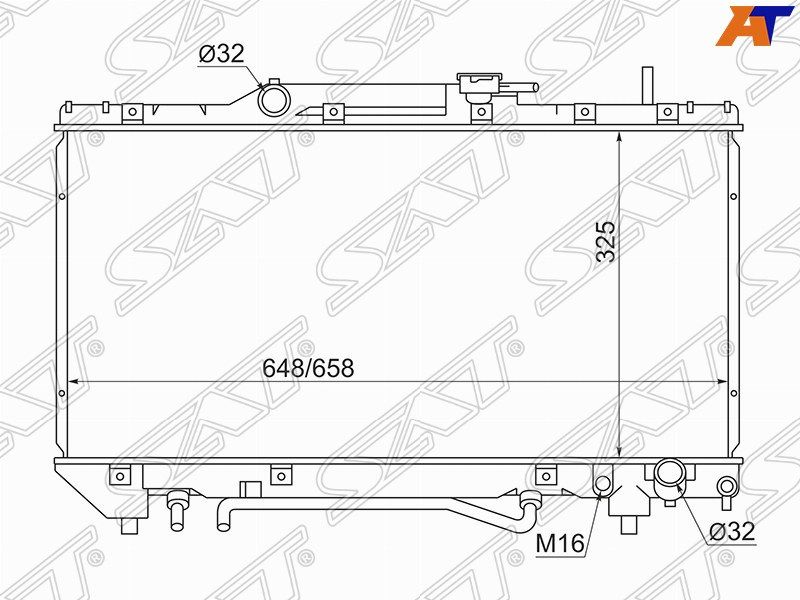 Радиатор охлаждения двигателя SG-TY0002-ST190-2.0 Toyota Corona 1992-1996
