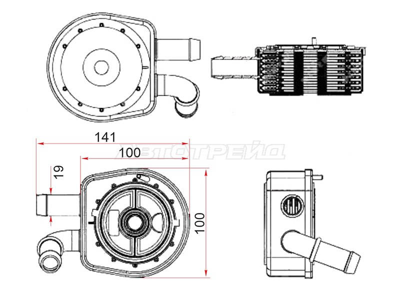 Радиатор масляный ST-LF6W14700A Mazda 3 08-13