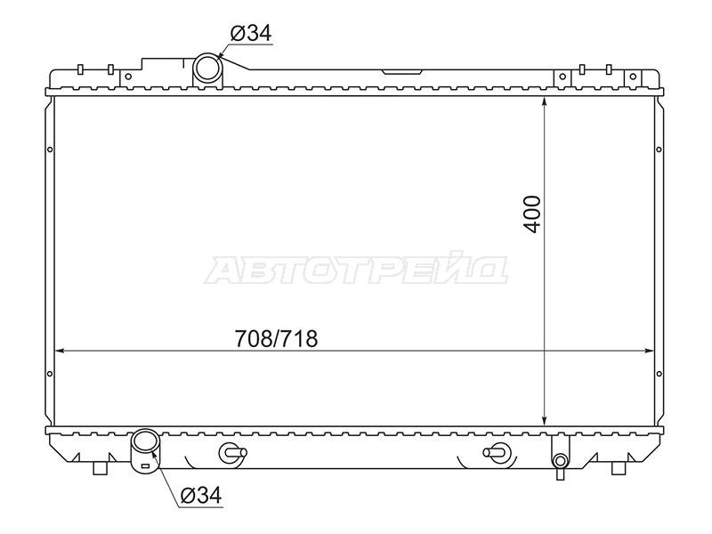 Радиатор охлаждения двигателя TY0005-D Toyota Mark II 92-00 GX100 13TJ