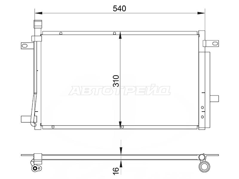Радиатор кондиционера ST-LD02-394-A0 ВАЗ (LADA) Priora 07-18