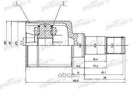 Шрус внутренний левый Ford Focus 04-11 PCV1493 MK2/CB4/DA