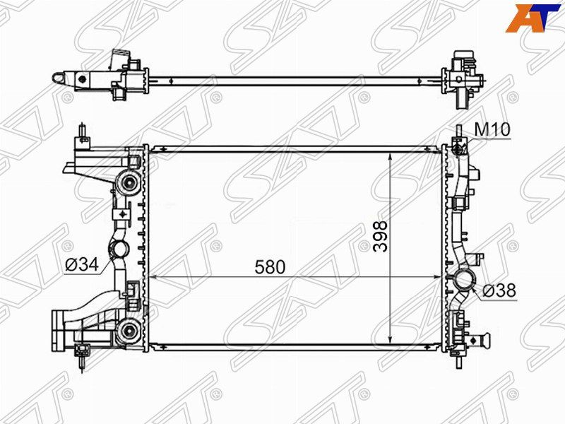 Радиатор охлаждения двигателя SG-CH0006 Opel Astra J 1.6