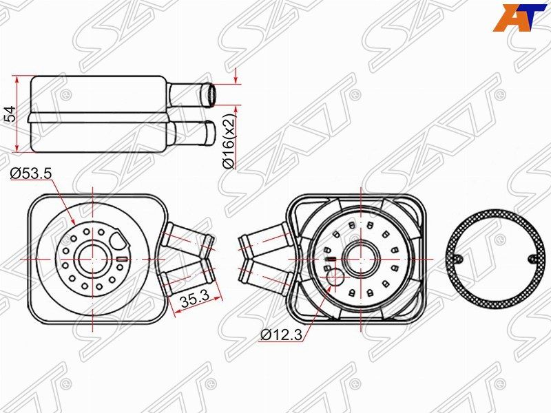 Радиатор охлаждения двигателя ST068117021B Ford Galaxy 1995-2006