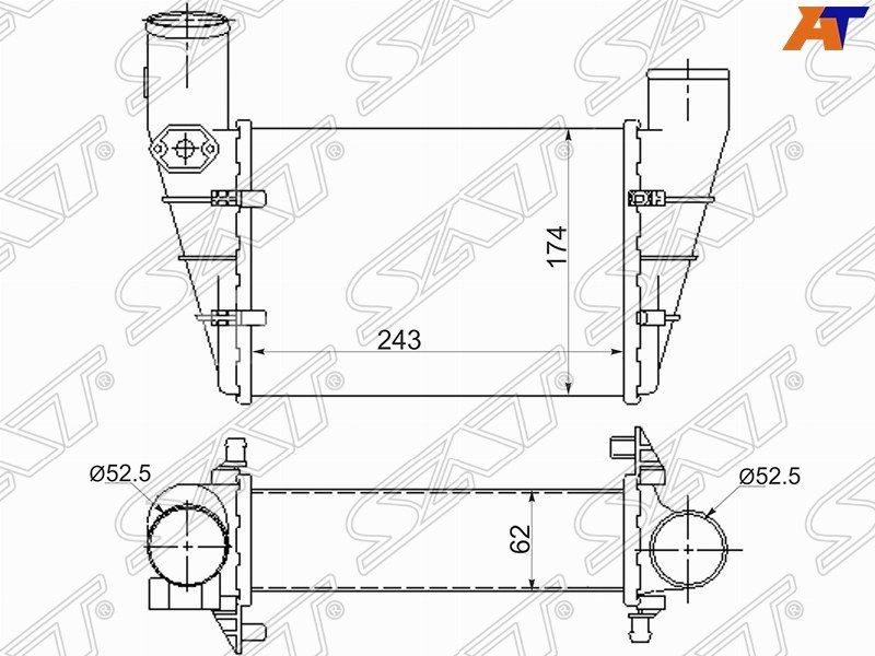 Интеркулер ST-058145805G Audi A6 1997-2004