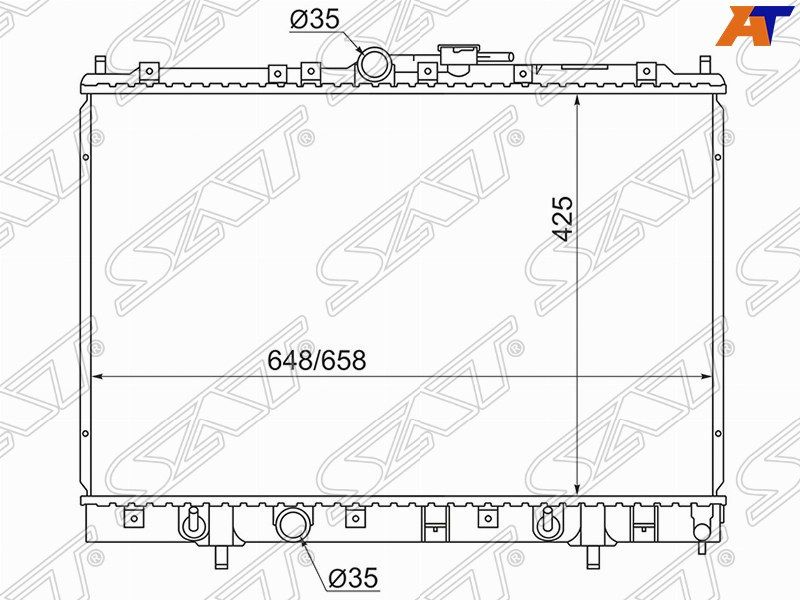 Радиатор охлаждения двигателя MC00012-2R Mitsubishi Pajero iO 1998-2007 H61W.H77W