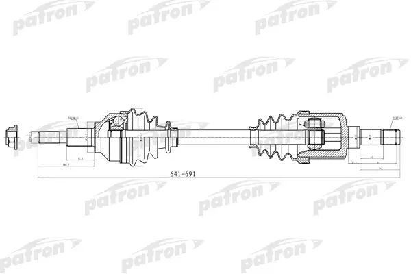 Полуось Chrysler Sebring 06-10 PDS2041 JS