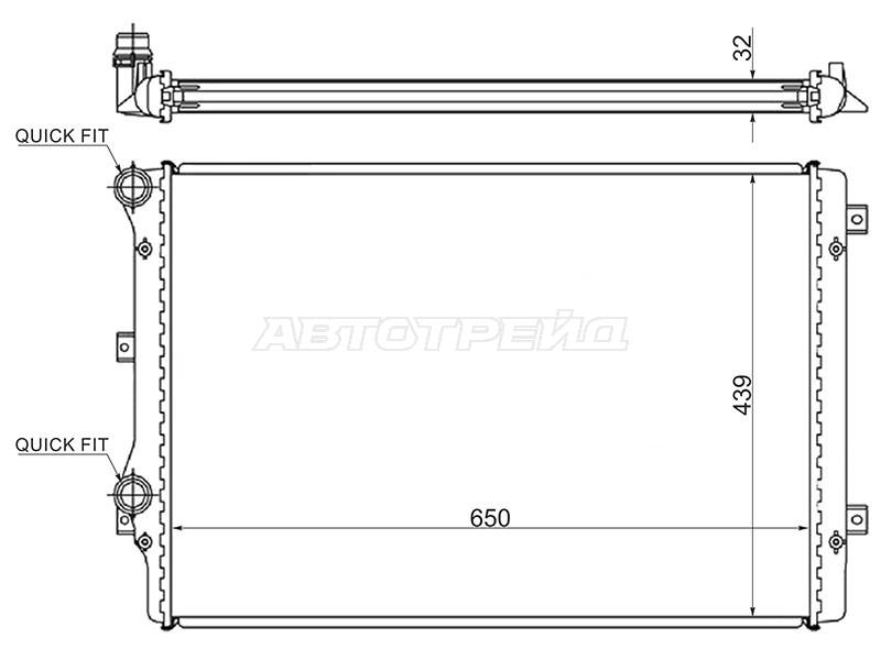 Радиатор охлаждения двигателя VW0008-1 Audi A3 03-13 8L1 AEH