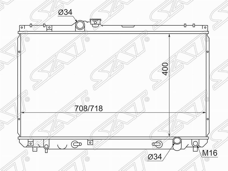 Радиатор охлаждения двигателя SGTY0005100 Toyota Mark II 1996- 2