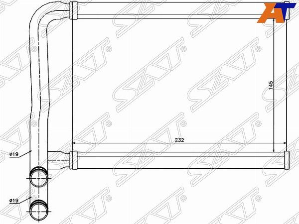 Радиатор отопителя ST-HNA5-395-0 Kia Rio 2005-