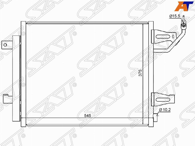 Радиатор кондиционера ST-MBV1-394-0 Mitsubishi Colt Z20,Z30/Z21A