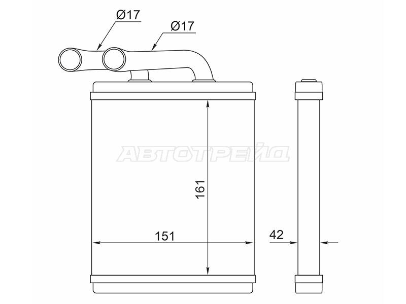 Радиатор отопителя передний ST-87-0063 Mitsubishi Delica 89-99