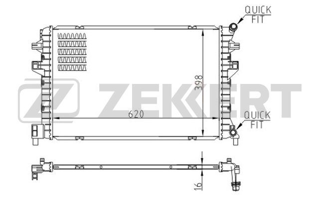 Радиатор охлаждения двигателя mk-1522 Audi A3 2012-