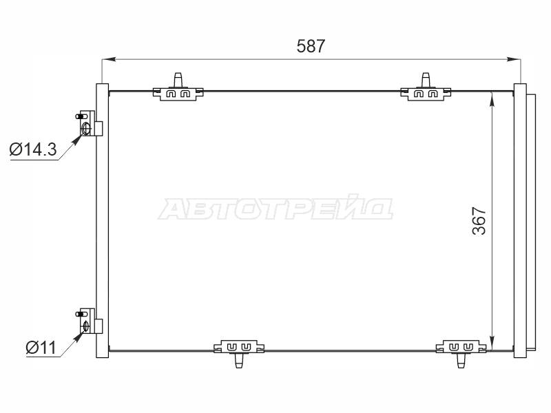 Радиатор кондиционера ST-PG31-394-0 Citroen C-Elysee 12- D DV6DTED