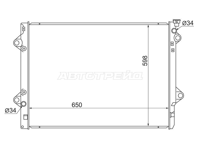 Радиатор охлаждения двигателя ST-01-0029 Toyota Land Cruiser Prado 02-20 BJ41 13BT