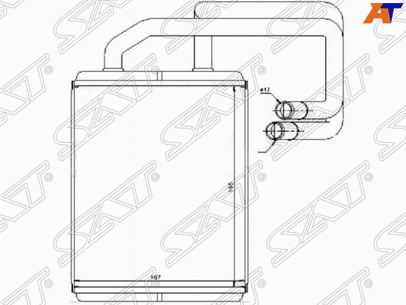 Радиатор отопителя ST-KA43-395-0 Kia Cerato 2004-2009