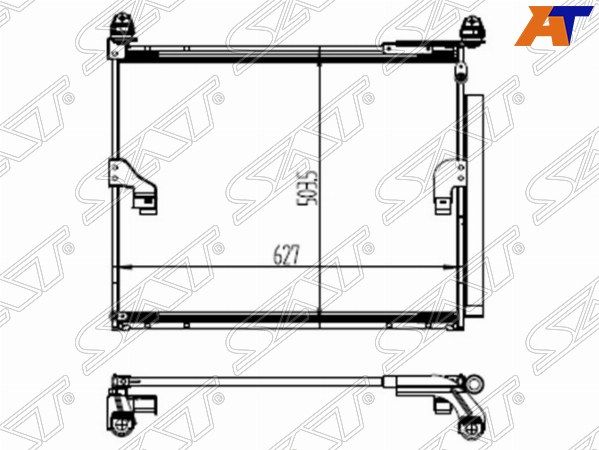 Радиатор охлаждения двигателя ST-TY12-394-0 Toyota Land Cruiser Prado 2009- 150