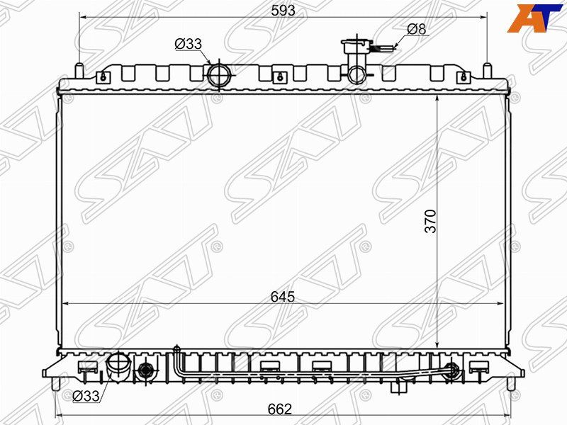 Радиатор Kia Rio 2005- SGKI000405 II 1.4/1.6