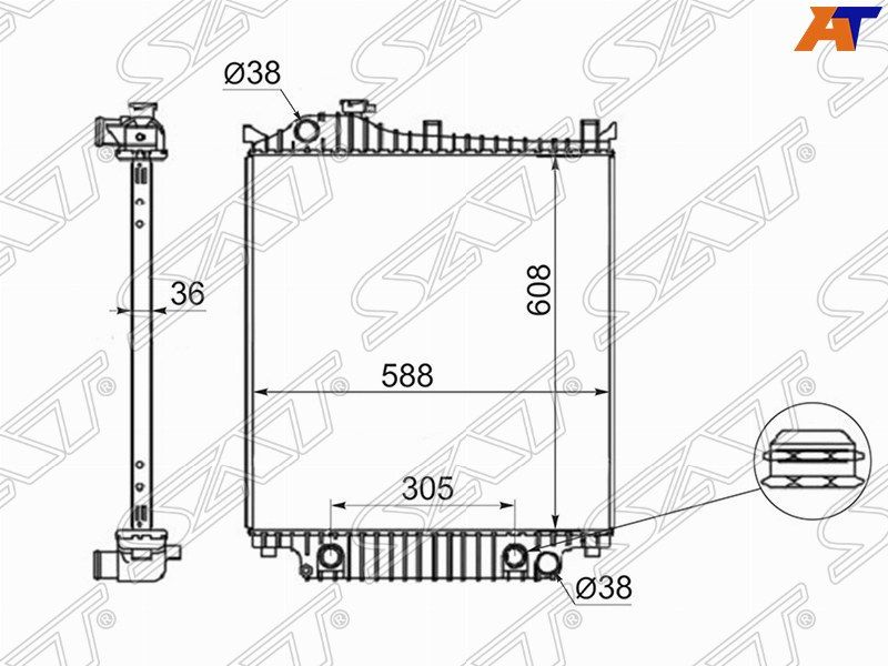 Радиатор охлаждения двигателя FD0007-09 FORD EXPLORER U251