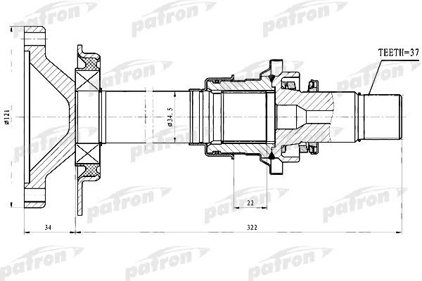 Вал привода PDSV028 Ford Galaxy WGR
