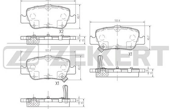 Колодки тормозные дисковые задняя BS2720 Toyota Auris