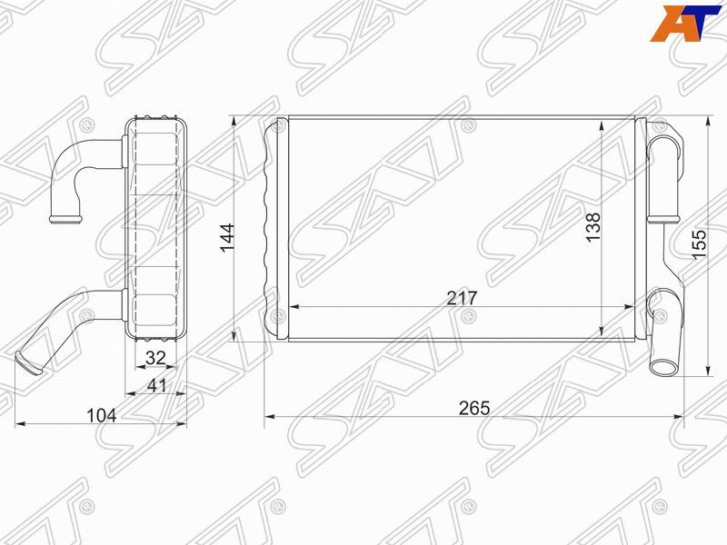 Радиатор отопителя ST-TY36-395-0 Toyota Vista 1994-1998