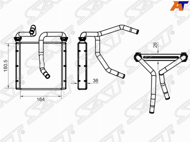 Радиатор отопителя ST-87-0014 Subaru Legacy 1997-2003