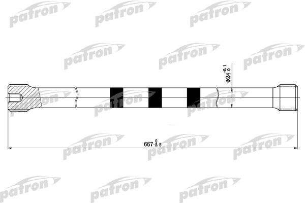 Торсион подвески PTB1008 Renault Megane BZOO/KZ1G