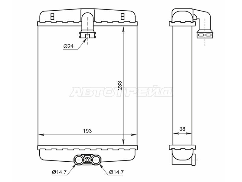 Радиатор отопителя передний ST-87-0030 Mercedes-Benz E-класс 95-03