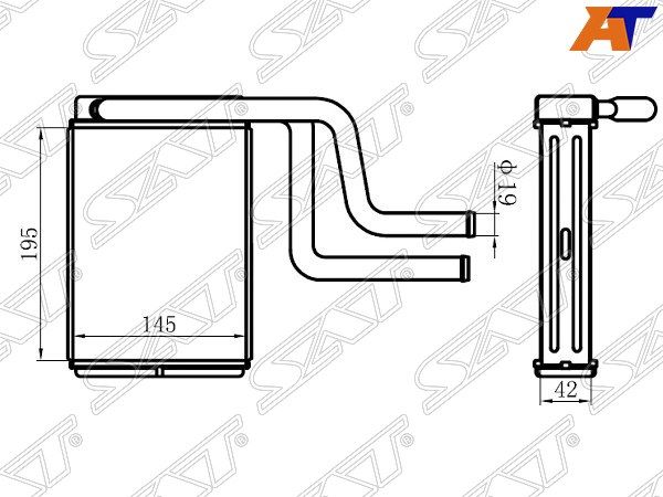 Радиатор отопителя салона Ford Mondeo 00-07 STFD283950 B4Y/B5Y/MK3