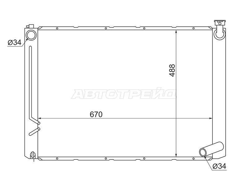 Радиатор охлаждения двигателя TY0003-ACU30 Toyota Harrier 03-13 ACU10 1MZFE