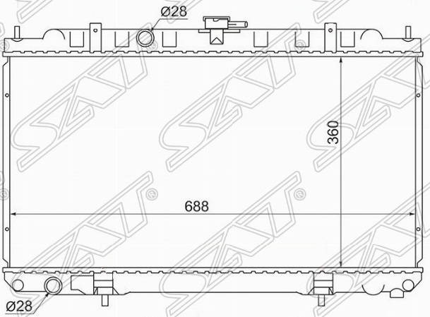 Радиатор охлаждения двигателя SG-NS0001-16-MT Nissan AD 1999-2002