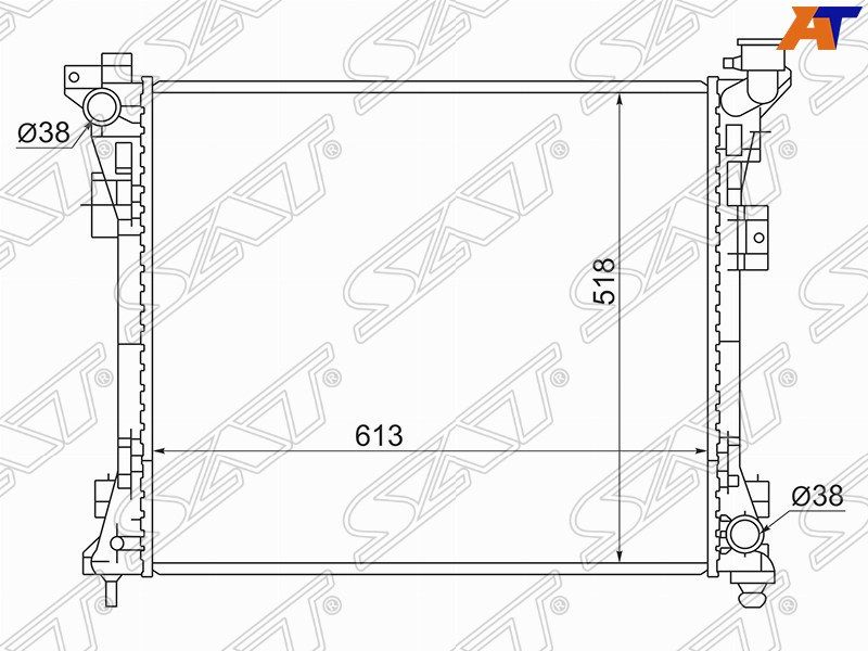 Радиатор Chrysler Voyager 2008- CR000208