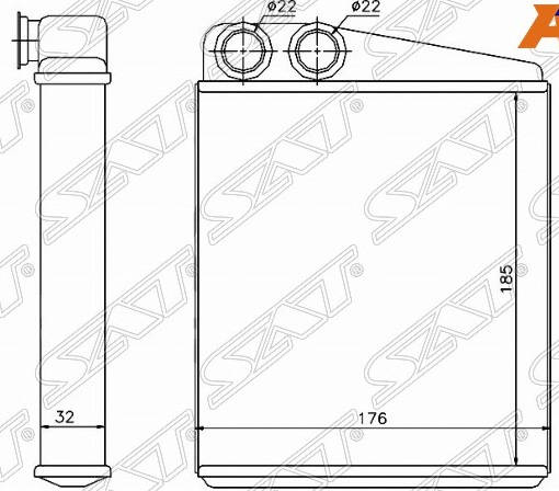 Радиатор отопителя ST-AU07-395-0 Audi A3 2003-