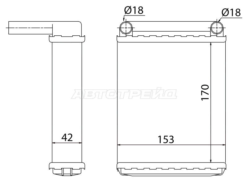 Радиатор отопителя передний ST-87-0039 Mercedes-Benz Sprinter 95-06
