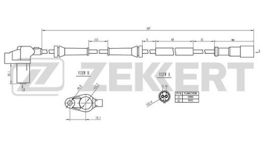 Датчик ABS левый и правый передний SE6169 Renault Clio