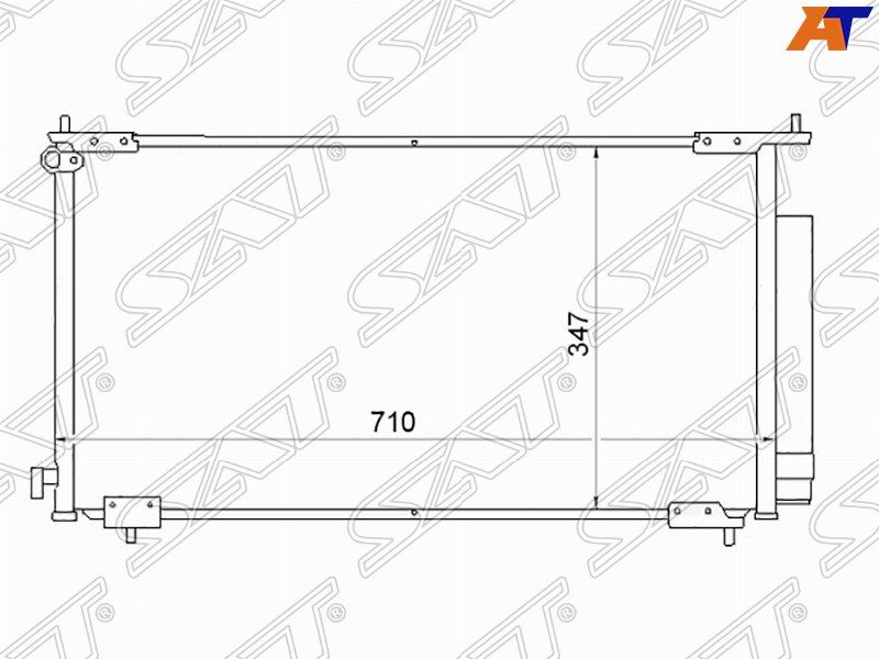 Радиатор охлаждения двигателя ST-HD66-394-0 Honda CR-V 2001-2006