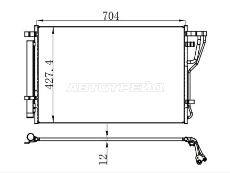 Радиатор кондиционера ST-47-0047 Hyundai Sonata 2019- DN8 D4BB