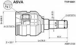 Шрус внутренний Toyota Carina 96-01 PCV3046 T210