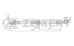 Шланг тормозной Chevrolet Lacetti 2004-2013 BS9251 J200, передний правый