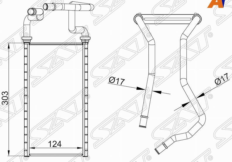 Радиатор отопителя ST-TY92-395-0 Toyota Land Cruiser 2007-