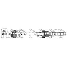 Полуось Renault Megane 02-09 PDS4338 BM/LM2Y