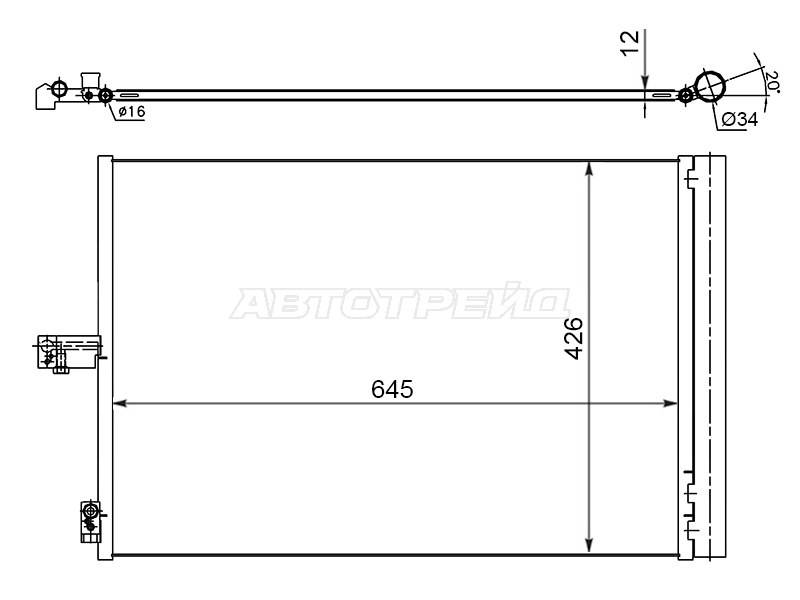 Радиатор кондиционера передний ST-47-0060 Mercedes-Benz E-класс 09-17
