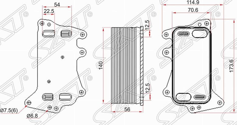 Радиатор масляный охлаждения АКПП ST-11428510856 BMW 3-Series 2011- F30
