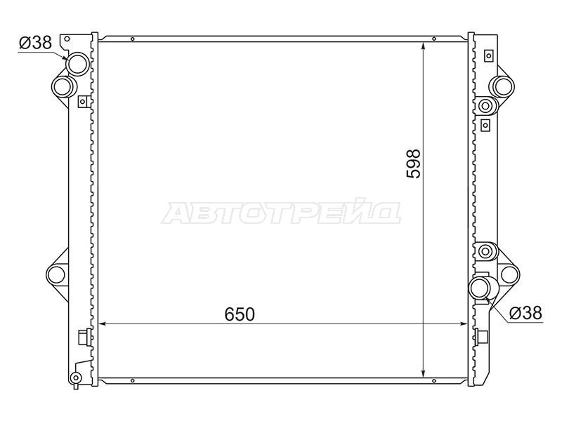 Радиатор охлаждения двигателя TY0009-120-3.0D Toyota Land Cruiser Prado 02-09 BJ41 13BT