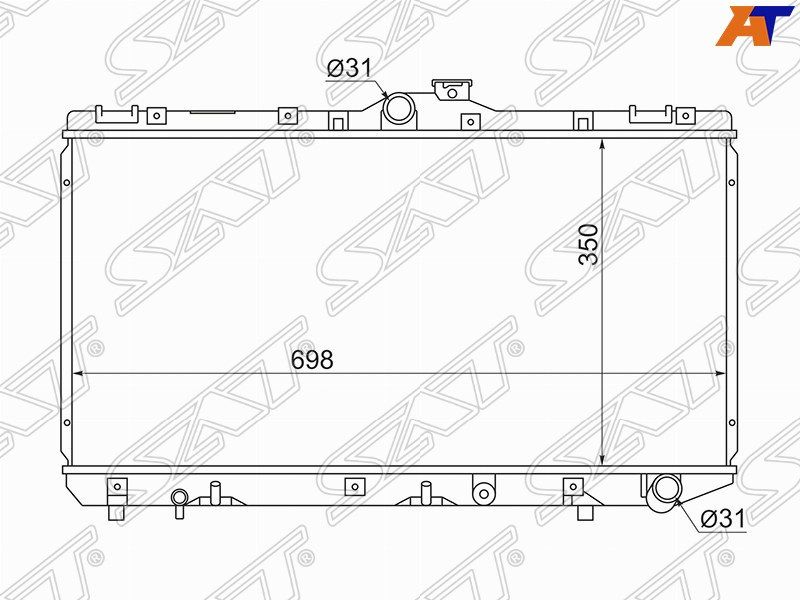 Радиатор охлаждения двигателя TY0001-100D Toyota Corolla